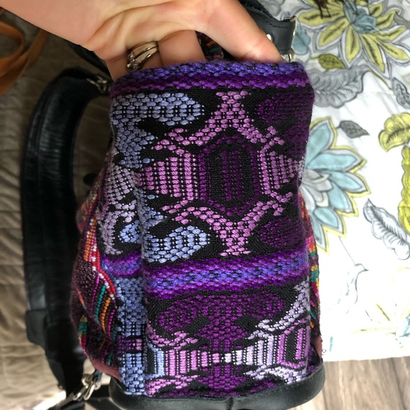 Nena & Co. Black Leather Convertible Day Bag - Picture 4 of 5